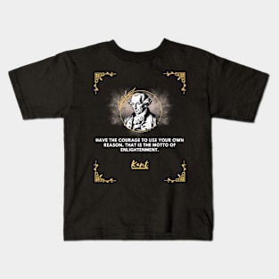 Immanuel Kant: the face and the voice of enlightenment Kids T-Shirt